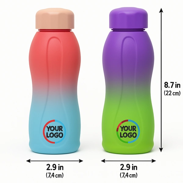 Dual-Tone Hydration Bottles – 650ml Leak-Proof, BPA-Free, Ergonomic Grip – Vibrant Red-Blue & Purple-Green