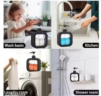 Soap Dispenser, Refillable Hand Soap Dispenser for Bathroom and Dish Soap Dispenser for Kitchen Sink, Liquid Soap Dispenser Premium Plastic Soap Pump Bottles (black)