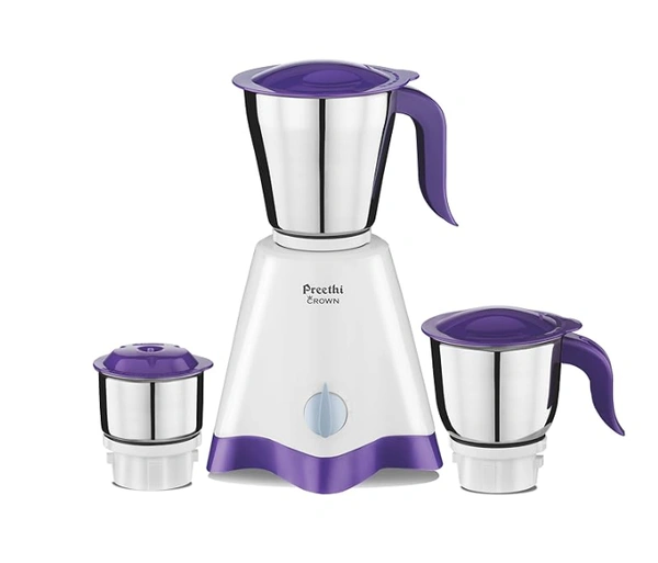 Preethi Crown MG-205 500-Watt Mixer Grinder (White/Purple)