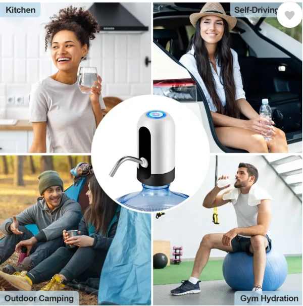 Electric Water Dispenser Pump for 20 Liter with Tap USB Rechargeable Bottle Pump Bottom Loading Water Dispenser