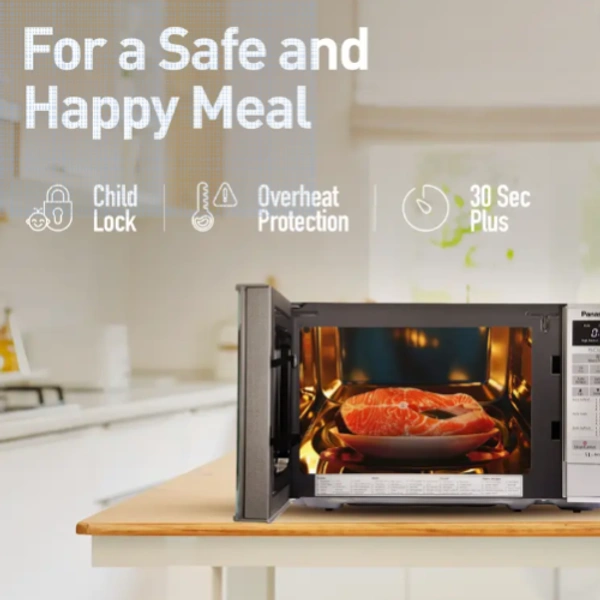 PANASONIC Panasonic 20 L Solo Microwave Oven (NN-ST26JMFDG, Silver) with 51 Auto Cook Menus