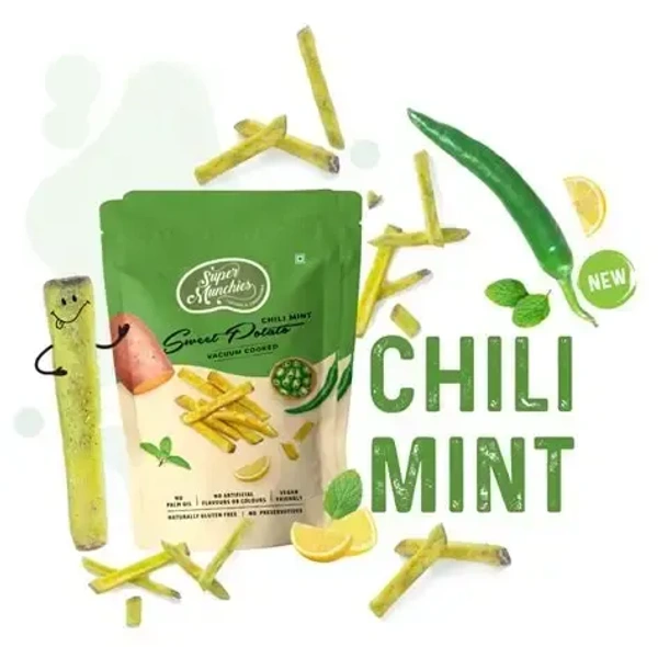 SUPER MUNCHIES SM CHILLI MINT SWEET POTATO 70GM