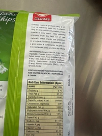 CHHEDA Chheda Potato chips Cream Onion