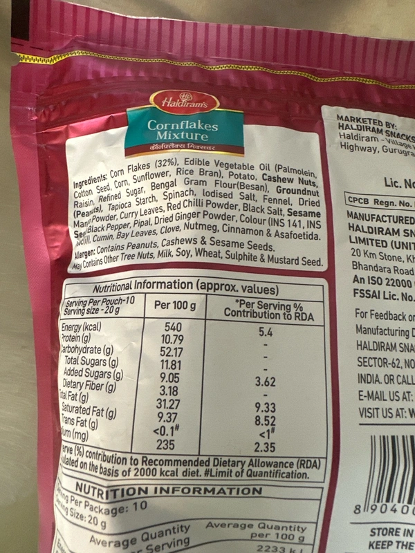 Haldiram CornFlakes Mixture 200gm
