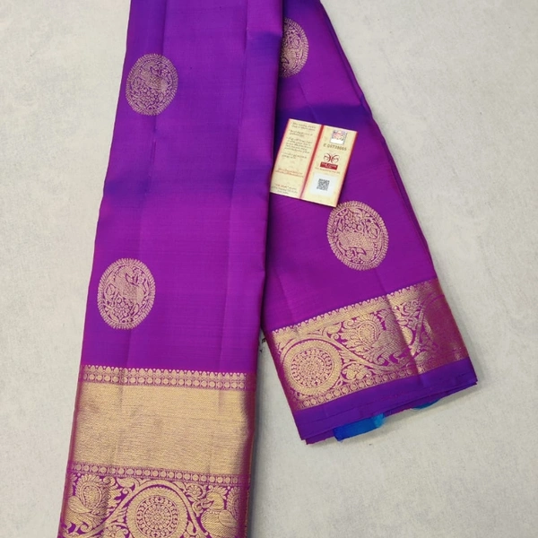 Kanchi Pure Silk - purple, free size