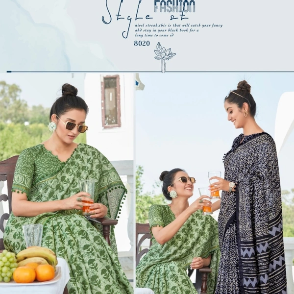 Cotton Linen - Green, Free size
