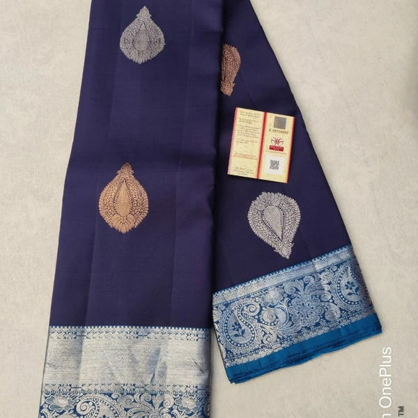 Kanchi Silk Sarees - navy blue, Free size
