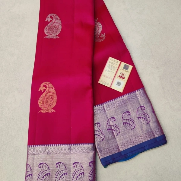 Kanchi Silk Sarees - Red, Free Size 