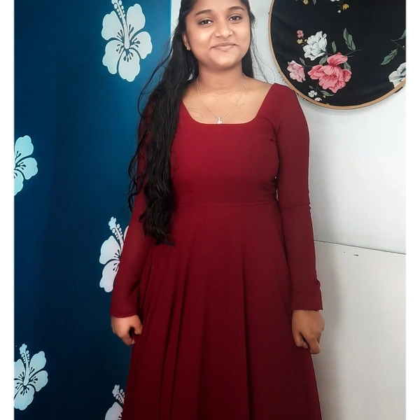 Georgette Gown - maroon , s,m,l,xl,xxl