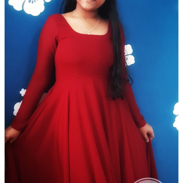 Georgette Gown - maroon , s,m,l,xl,xxl