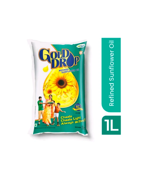 Gold Drop Refined Sunflower Oil (1tr)