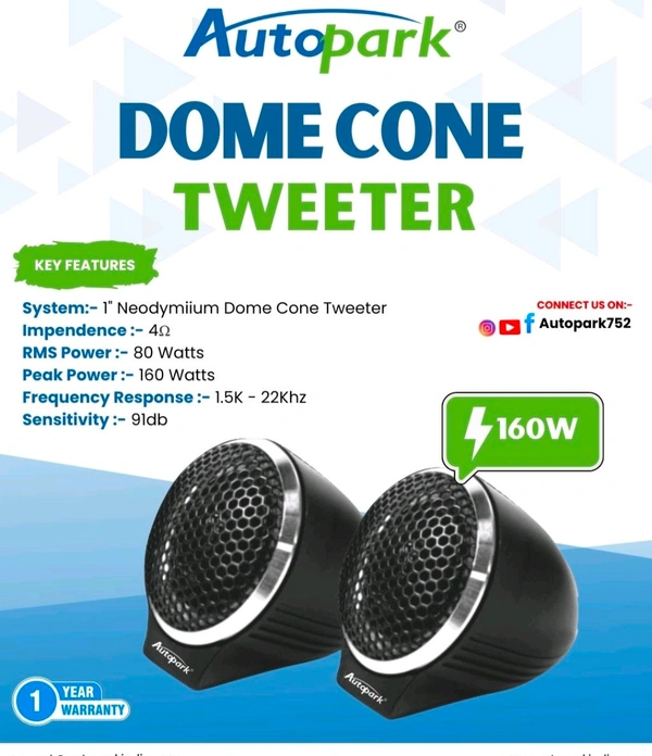 Autopark Car Tweeters Pair Set