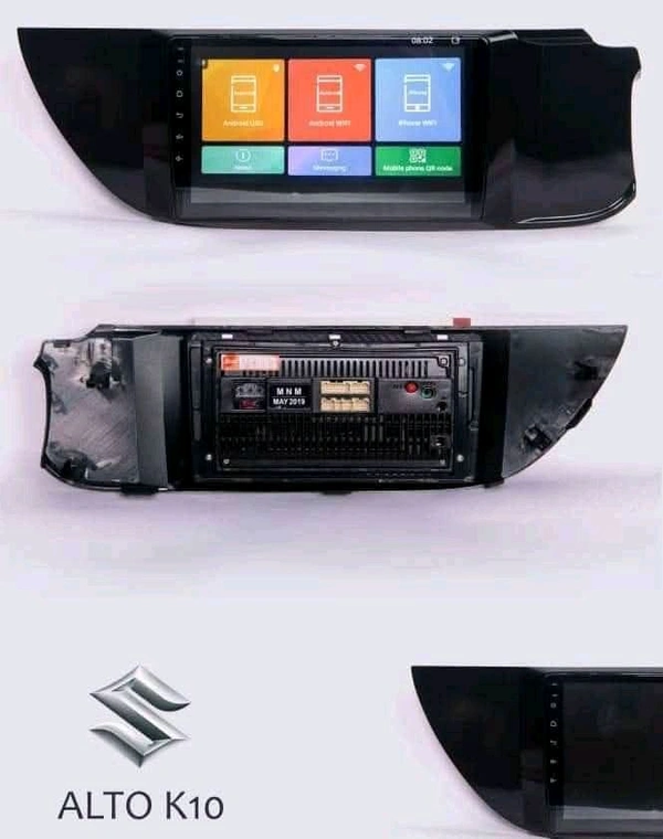 Alto K10 Android 9 Inch Complete Set With Frame + Ahd Reverse Camera And All Accessories Wirings Kit - 9 Inch