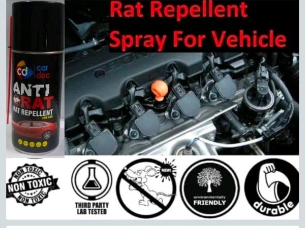 Anti RAT RODENT SPRAY RAT REPELLENT FOR CAR NO KILLING NO TRAPPING NO POISONING (SET OF 2 PCS ) Vehicle Interior Cleaner (300 ml)