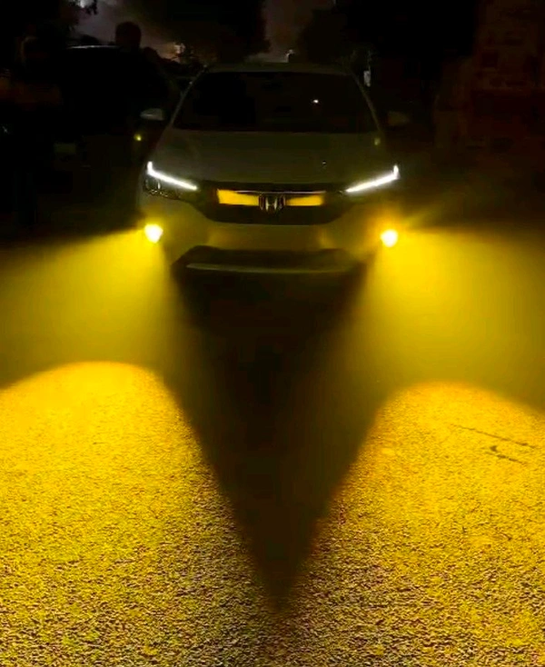 Lumineye 3in1 Originals Universal Tri Colour Heavy Duty Projectors Yellow+ Warm White + White High Quality HD Iph Lens Very Premium Quality Set Of 2