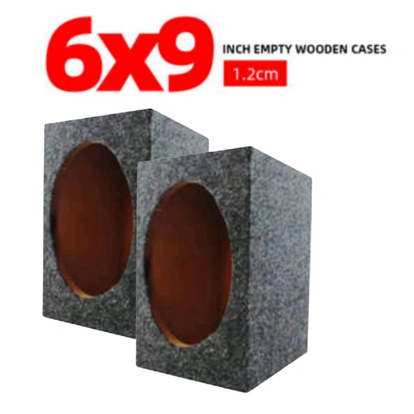 Pipremium 6x9 Inch Car Back And Door Speakers Wooden Boxes (2 Pairs) Set