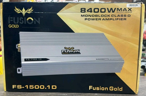 Fusion Gold FS-1500.1D Monoblock Car Amplifier - 8400W Max Power Class D Subwoofer Amp | Best Price in India