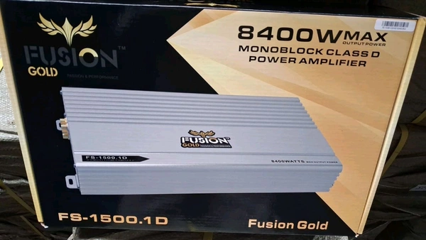 Fusion Gold FS-1500.1D Monoblock Car Amplifier - 8400W Max Power Class D Subwoofer Amp | Best Price in India