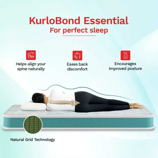 Kurlon Mattresses Kurlon Kurlobond  Essential 5 inch Mattressess - 7 years warranty - 72 X 30 x 5, White
