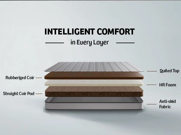 Kurlon Mattresses Kurlon Klassic Premium 7 inch Mattressess - 7 years warranty - 72 X 30 x 7, Gray
