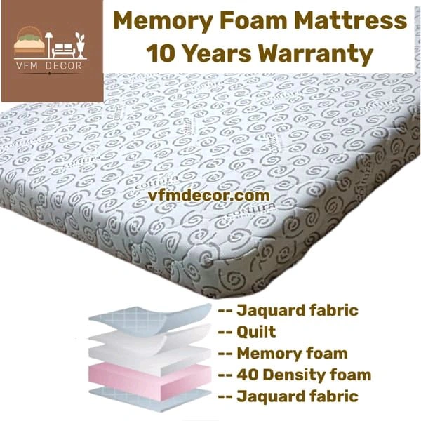 Vfm Decor  Vfmdecor Orthopaedic mattress With Memory foam 6 Inch Mattress In Ahmedabad Gujarat India  - 72 X 30 X 6