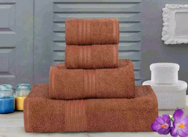 Bombay Dyeing Tulip 4 PC Towel Set 100% Cotton Available at Bodakdev ahmedabad Gujarat India 