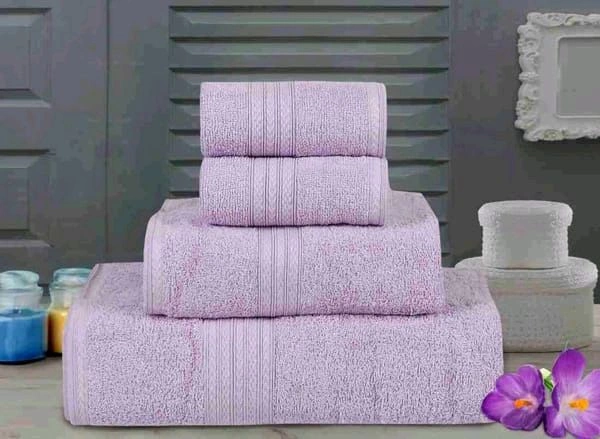 Bombay Dyeing Tulip 4 PC Towel Set 100% Cotton Available at Bodakdev ahmedabad Gujarat India 