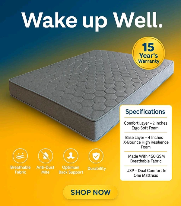 Centuary Cenflex Foam Centuary cenflex Premium Foam Mattress With 15 Years Warranty in Ahmedabad Gujarat India At Wholesale prices  - 72 X 30 X 6