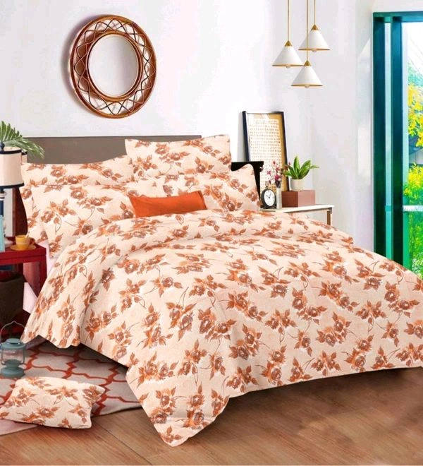 Vfm Decor 100% Cotton Double Bedsheet with Pillow Cover In Ahmedabad gujarat India  - 224 X 244 In Cms