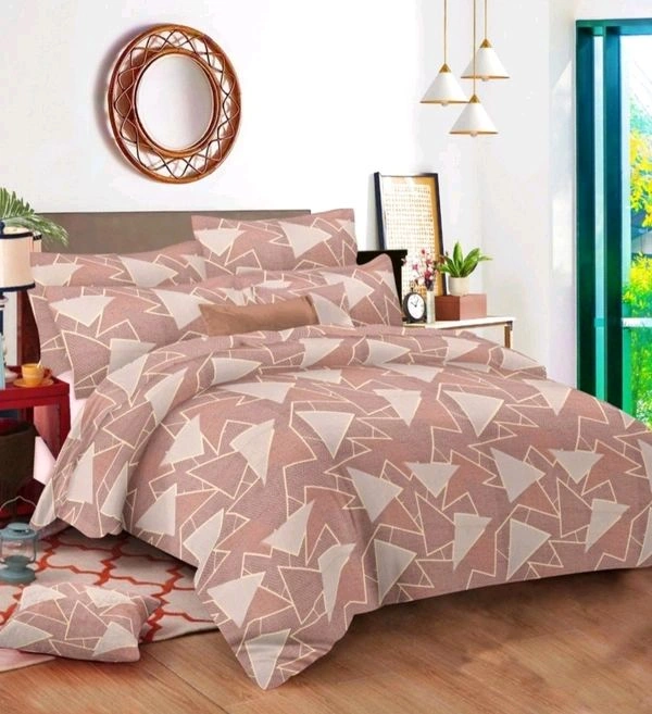 Vfm Decor 100% Cotton Double Bedsheet with Pillow Cover In Ahmedabad gujarat India  - 224 X 244 In Cms