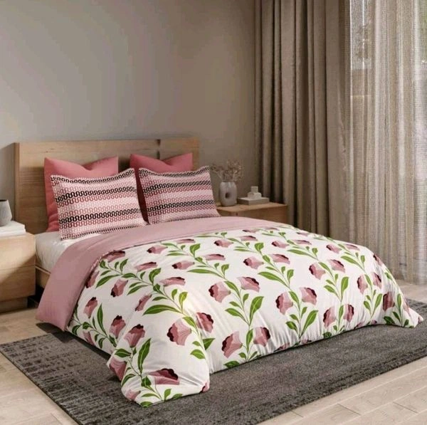 Ddecor 100% Cotton Premium Double bedsheet With Pillow Cover In Ahmedabad Gujarat India 