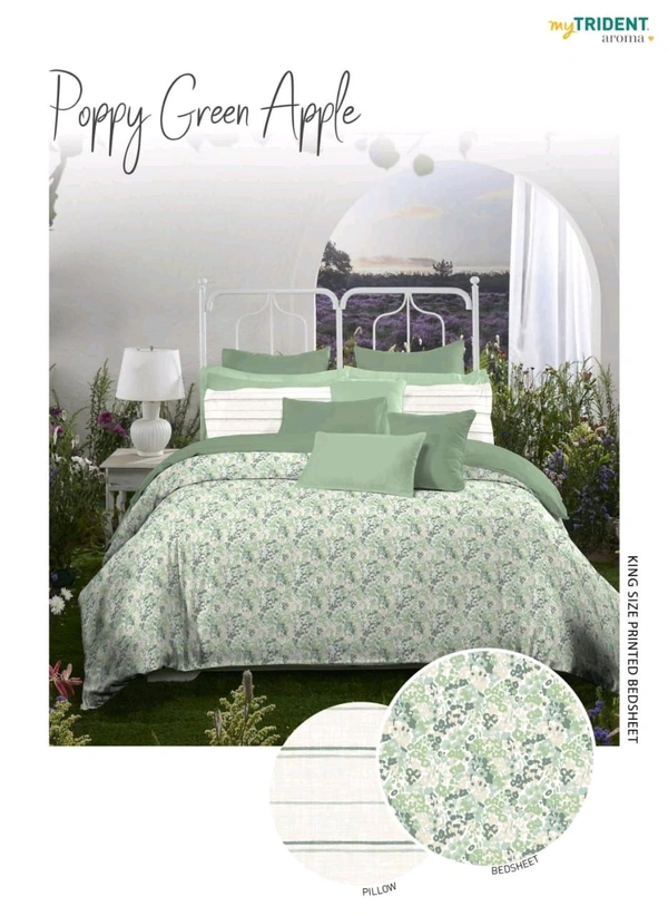 My Trident Bedsheets My Trident Aroma Series King Size Bedsheet with Fragrance And 100% Cotton In Ahmedabad gujarat India 