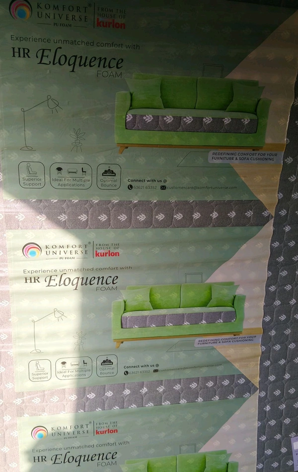 Kurlon Komfort Universe Eloquence 40dn HR Foam Mattress With 20 Years Warranty in bodakdev ahmedabad gujarat india - 72 X 36 X 6