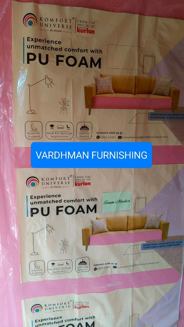 Kurlon Komfort Universe 40Dn PU Foam Sheet With 7 Years Warranty In Judges bunglow Ahmedabad  - 72 X 36 X 4