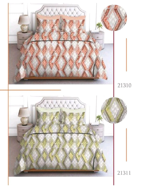 Buy 2 Set Of  Pure 100% Cotton King Size Bedsheet Extra Large 108 X 108 In Inches With Complimentary Pillow covers In Ahmedabad  At Reasonable prices  - 2 PC Set