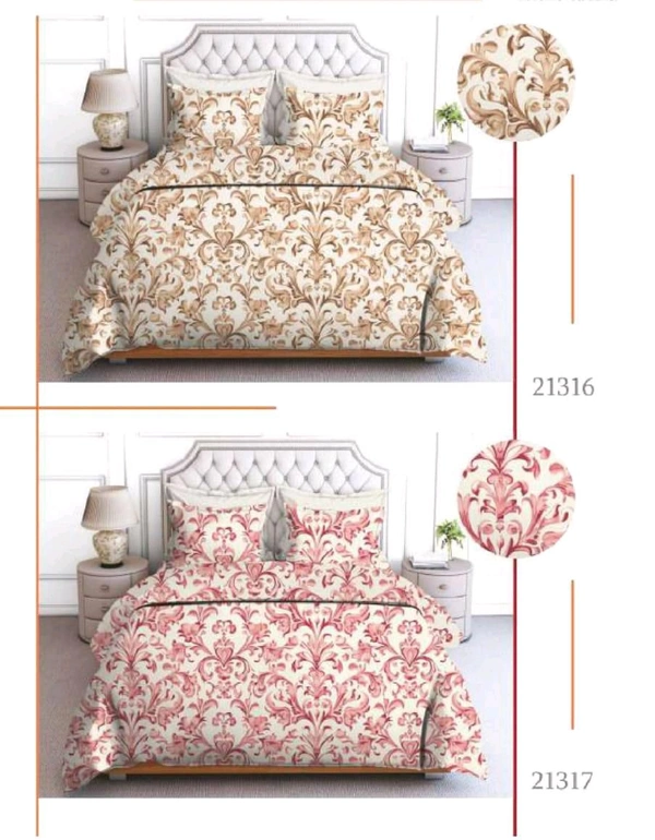 Buy 2 Set Of  Pure 100% Cotton King Size Bedsheet Extra Large 108 X 108 In Inches With Complimentary Pillow covers In Ahmedabad  At Reasonable prices  - 2 PC Set