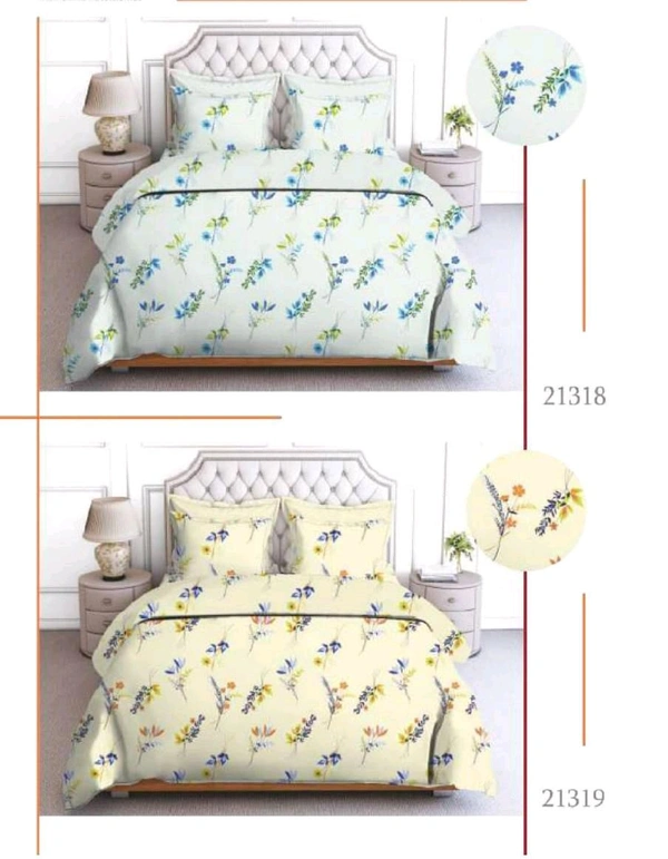 Buy 2 Set Of  Pure 100% Cotton King Size Bedsheet Extra Large 108 X 108 In Inches With Complimentary Pillow covers In Ahmedabad  At Reasonable prices  - 2 PC Set