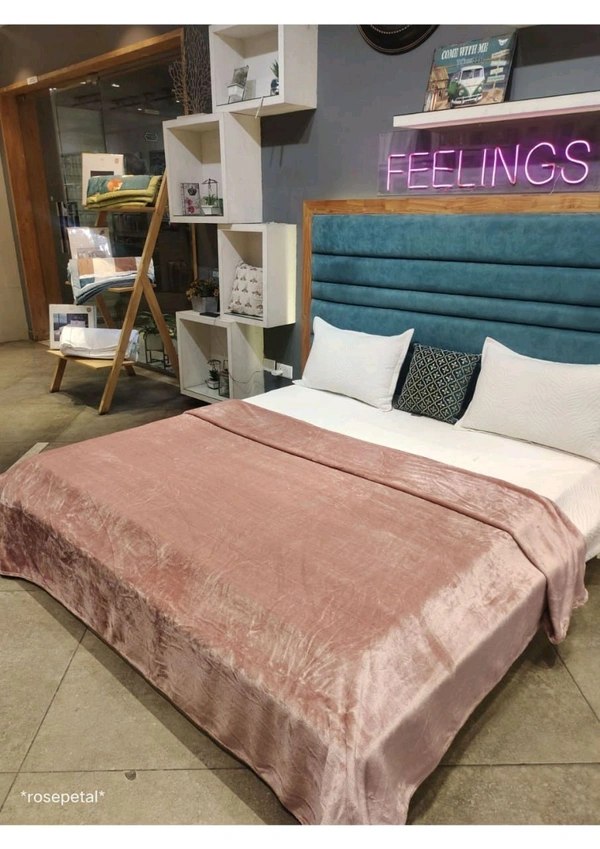 Buy All Season Premium AC Mink Plain Solid Blankets At Wholesale Price From Ahmedabad  - Double