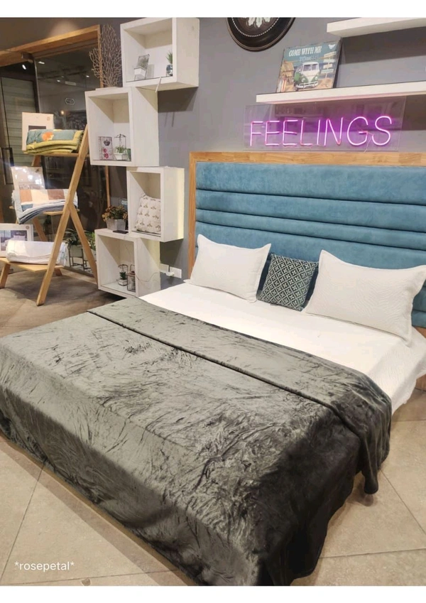 Buy All Season Premium AC Mink Plain Solid Blankets At Wholesale Price From Ahmedabad  - Double