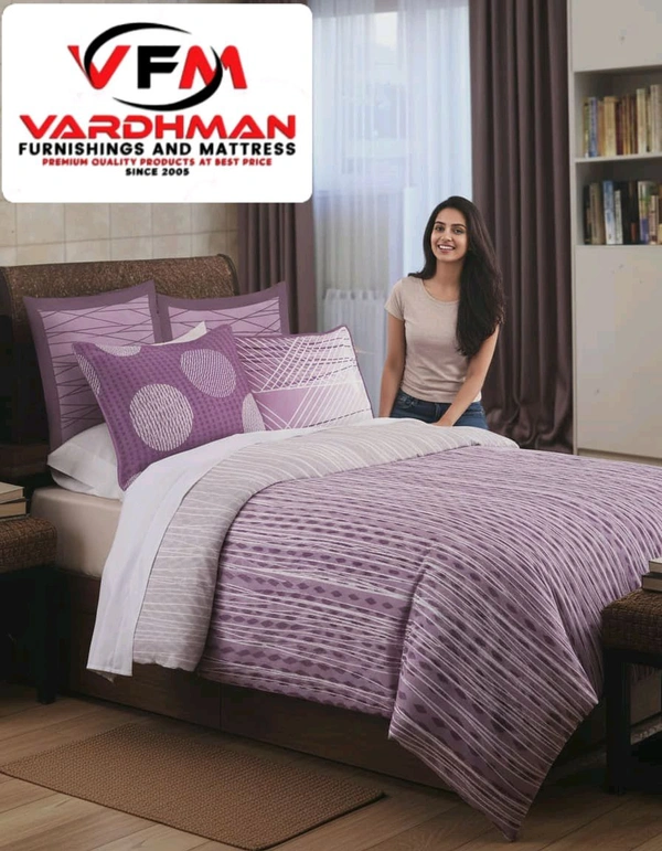 Bombay Dyeing Urban Living Premium King Size Bedsheet With 4 Pillow covers In Ahmedabad Gujarat India - 274 X 274