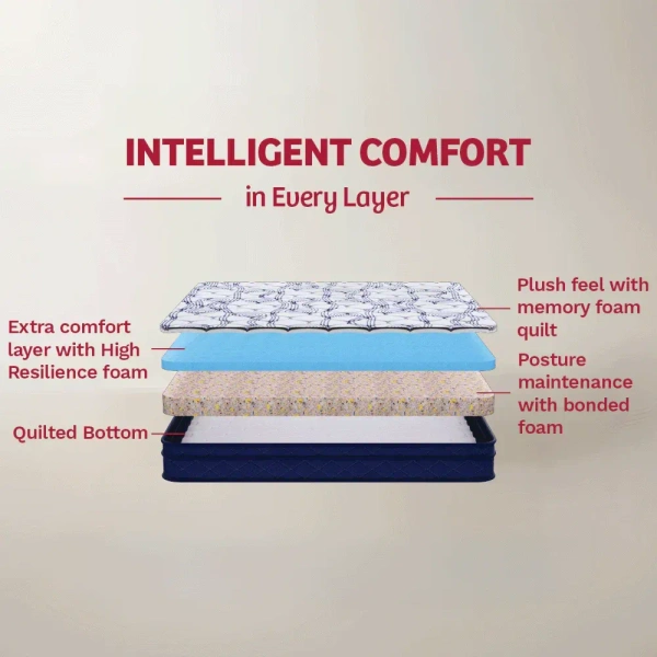 Kurlon Mattressess Kurlon Spine Therapy 6 inch Mattressess- 7 years warranty - 72 x 30 x 6, Navy Blue