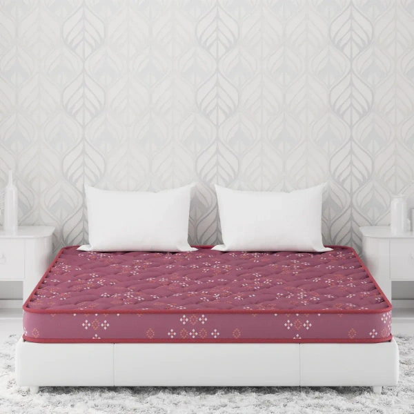 Kurlon Matressess Kurlon Teensy Ortho 4 inch mattresses - 2 years warranty - 72 x 30 x 4, Red Oxide