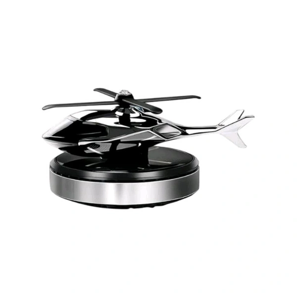 Zhoryx Car Air Freshener Car Fragrance Diffuser Creative Solar Helicopter Perfume Ornament Solar Aromatherapy Decorative Car Dashboard Aromatherapy SILVER - Free