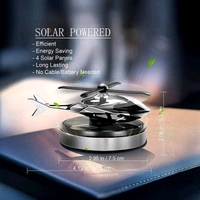Zhoryx Car Air Freshener Car Fragrance Diffuser Creative Solar Helicopter Perfume Ornament Solar Aromatherapy Decorative Car Dashboard Aromatherapy SILVER - Free