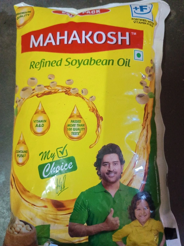 Mahakosh Refined Soyabean Oil  - 1 Pouch