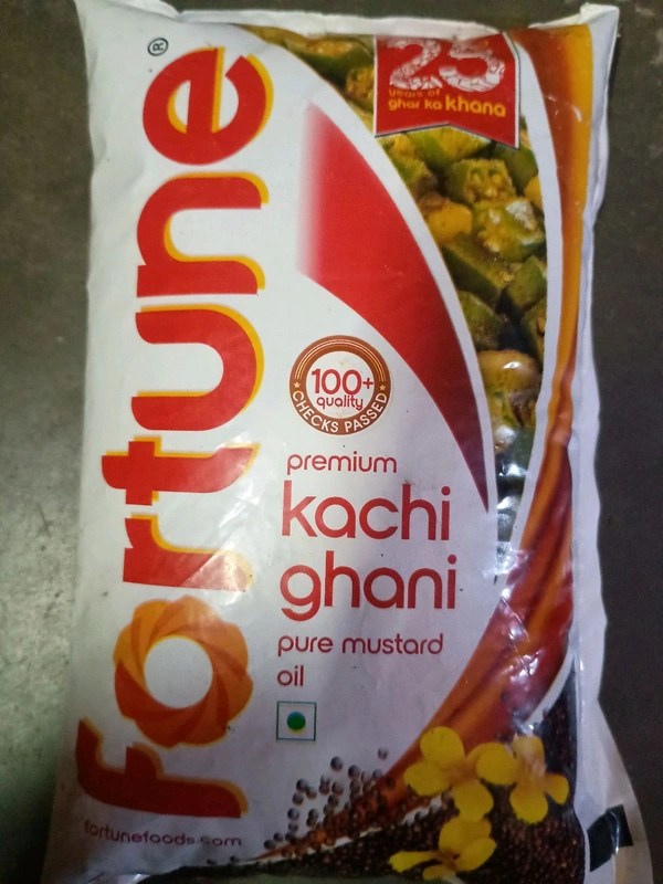 Fortune Kachi Ghani Mustard Oil  - 1 Pouch