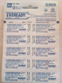 Eveready Battery  - 2 Pic Small