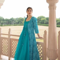 Stylish Gown With Jacket (Panchal) - Maroon, Blue, Gray, M to XXL