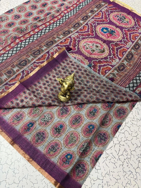 Deepa’s Vasthraalayam Premium Quality Pure Linen Cotton Saree