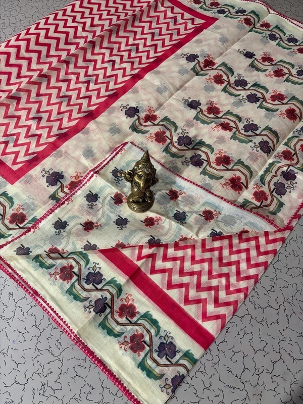 Deepa’s Vasthraalayam Premium Quality Pure Linen Cotton Saree